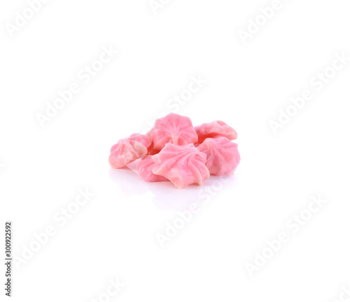 Aalaw candy isolated / colourful candies sweets dessert candy isolated on white background / thai traditional sweet dessert
