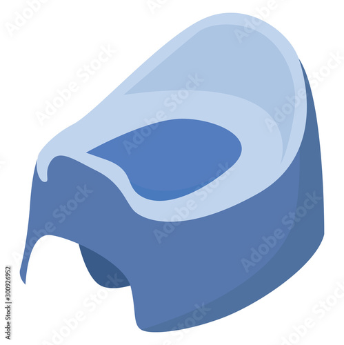Kids pot, illustration, vector on white background.