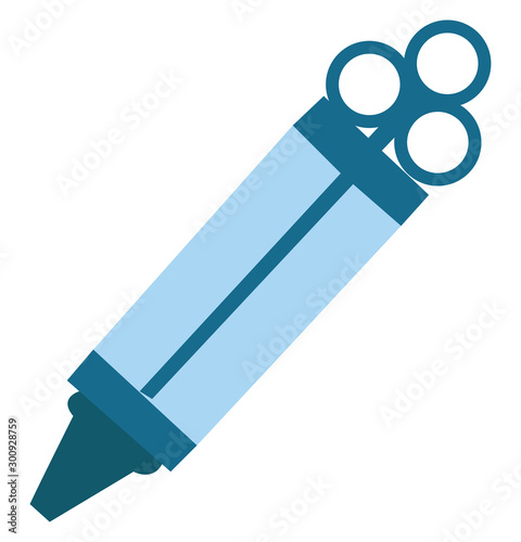 Culinary syringe, illustration, vector on white background.