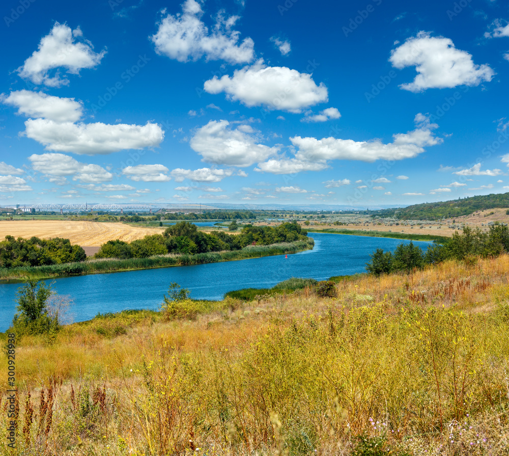 Summer Southern Bug river, Ukraine