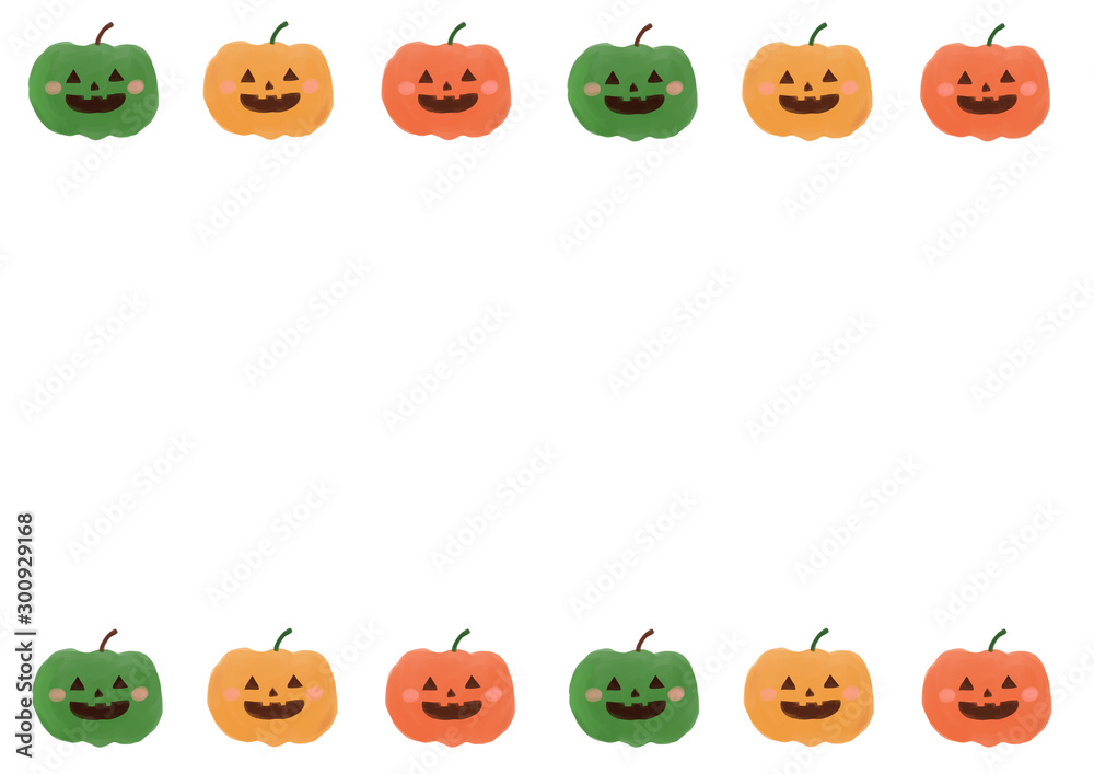 ハロウィン かぼちゃ ジャックランタン 枠 フレーム Stock Illustration Adobe Stock