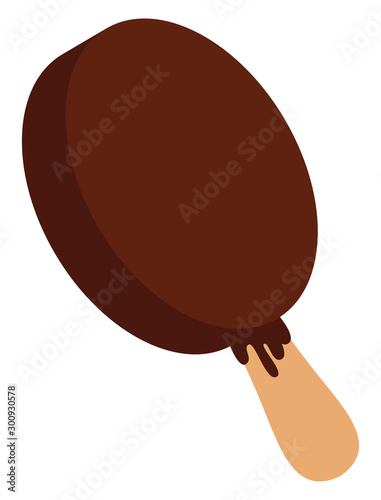 Eskimo pie, illustration, vector on white background.