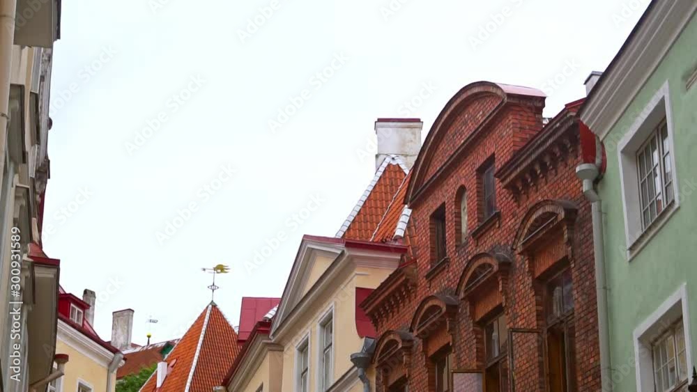Long Street and Long Leg Gate Tower in Tallinn. Long Street and Long Leg Gate Tower in Tallinn.