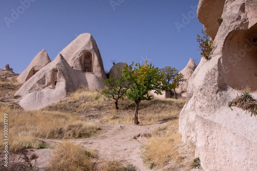 Goreme, open air museum, Cappadocia, Turkey in a beautiful summer day