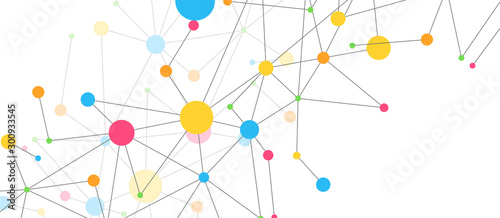 Line points connections geometric abstract background.