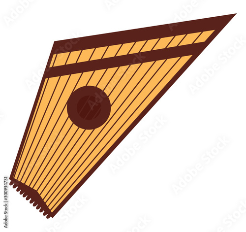 Gusli, illustration, vector on white background.