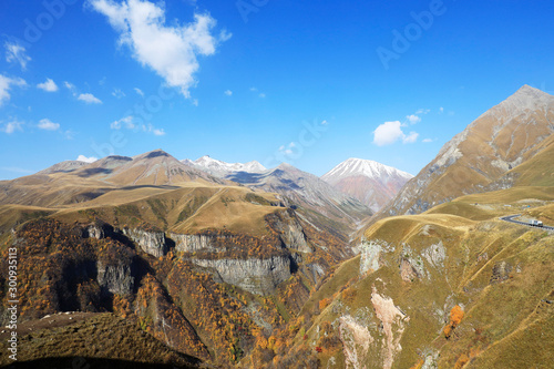 Fototapeta Naklejka Na Ścianę i Meble -  Mount Kasbek in the Greater Caucasus, Georgia, Asia