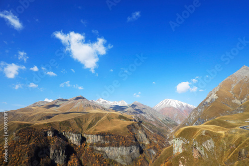 Mount Kasbek in the Greater Caucasus, Georgia, Asia photo