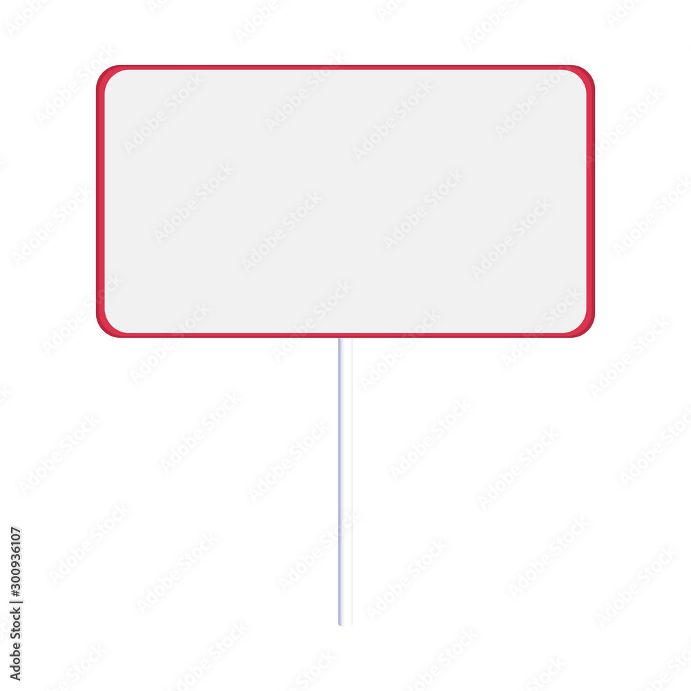 rectangular blank plate on a stick for your text. vector illustration rectangular blank plate on a stick for your text. vector illustration