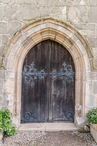 Old medieval church door