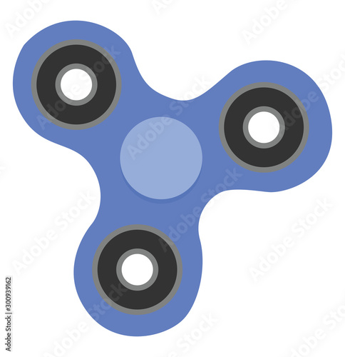 Fidget spinner, illustration, vector on white background.
