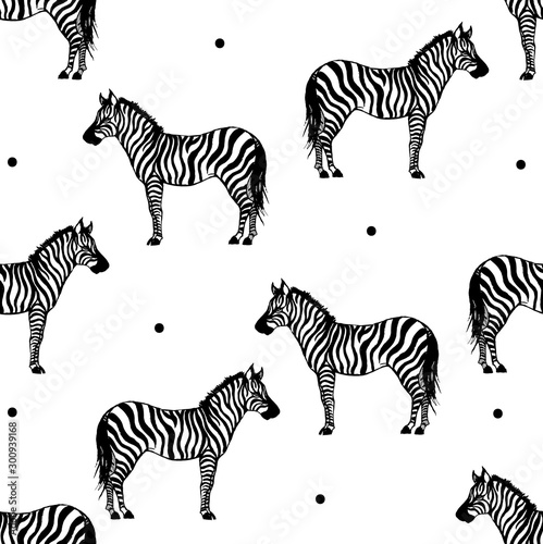 Seamless pattern zebra