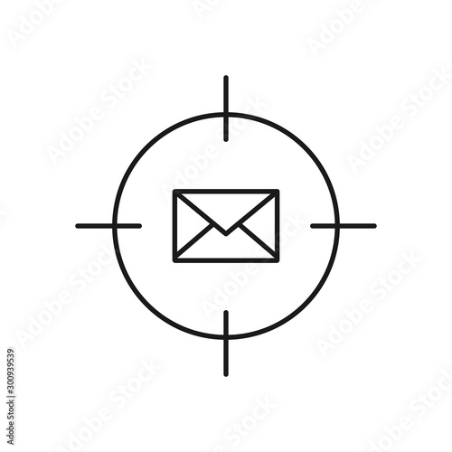 email direct marketing - minimal line web icon. simple vector illustration. concept for infographic, website or app.