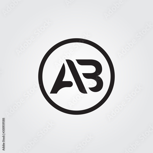 AB letter Type Logo Design. AB Logo vector Template. Creative ab logo. letter ab logo.