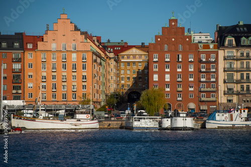 View over the island Kungsholmen in Stockholm a autumn day. photo