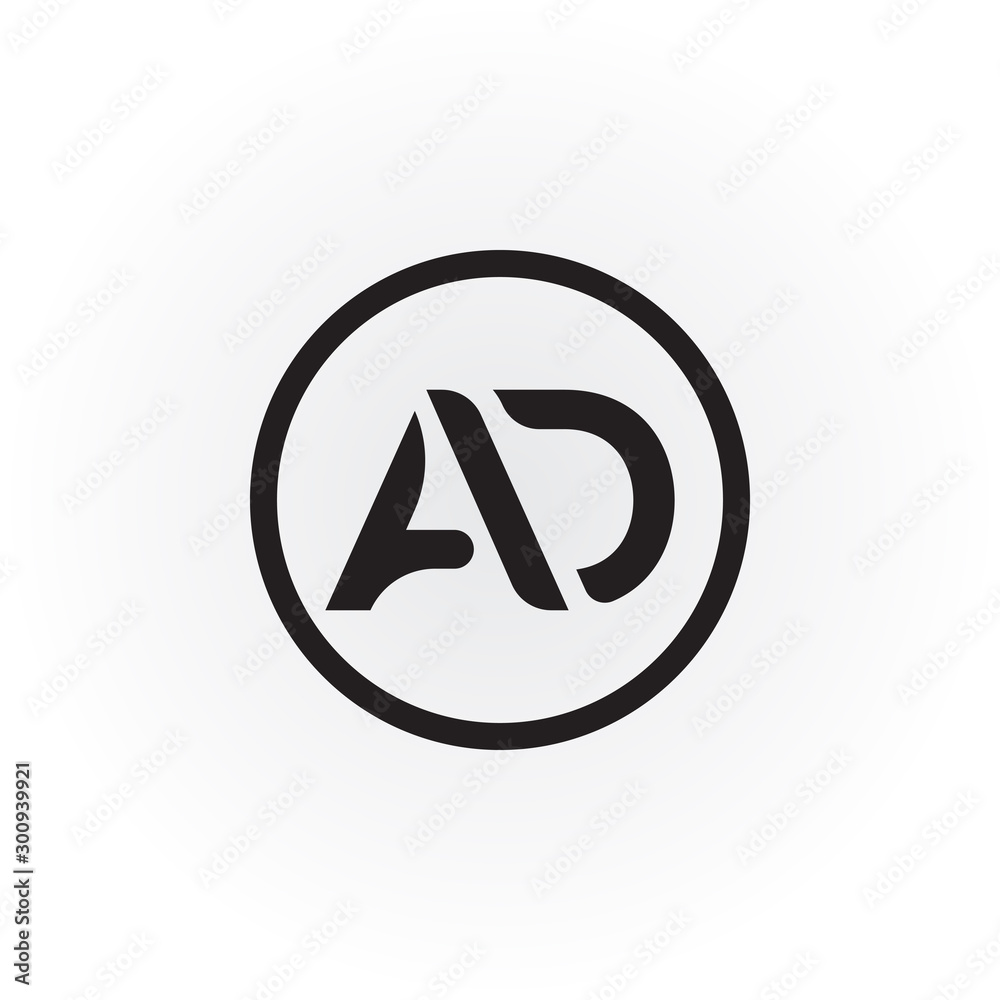 Simple AD Letter logo Vector. AD Letter logo. AD font type logo. Simple AD Letter logo Vector. AD Letter logo. AD font type logo.