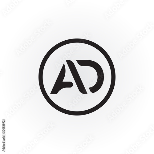 Simple AD Letter logo Vector. AD Letter logo. AD font type logo.