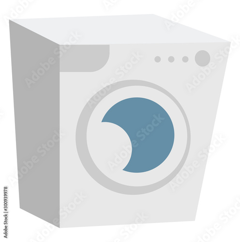 Washer, illustration, vector on white background.