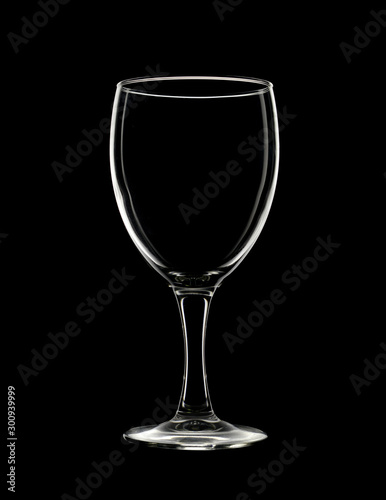 transparent glass on a black background