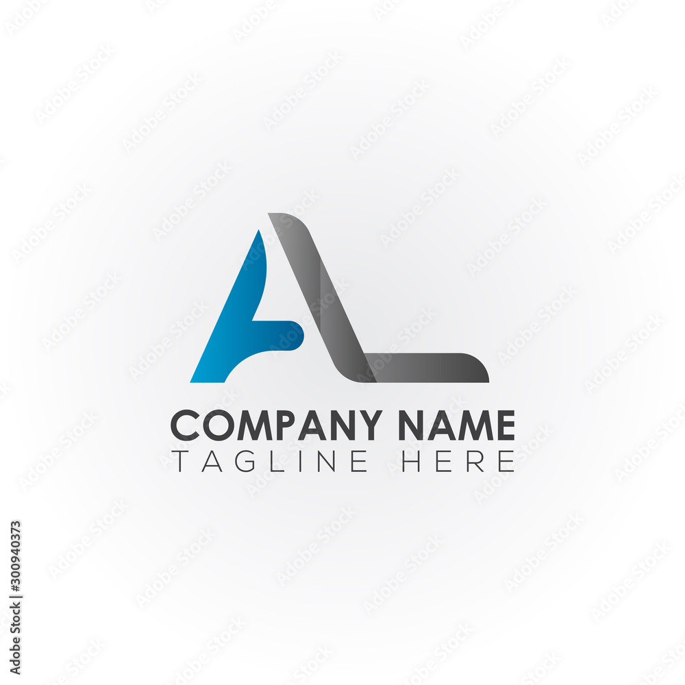 letter AL simple logo Vector. logotype AL letter design. AL font type ...