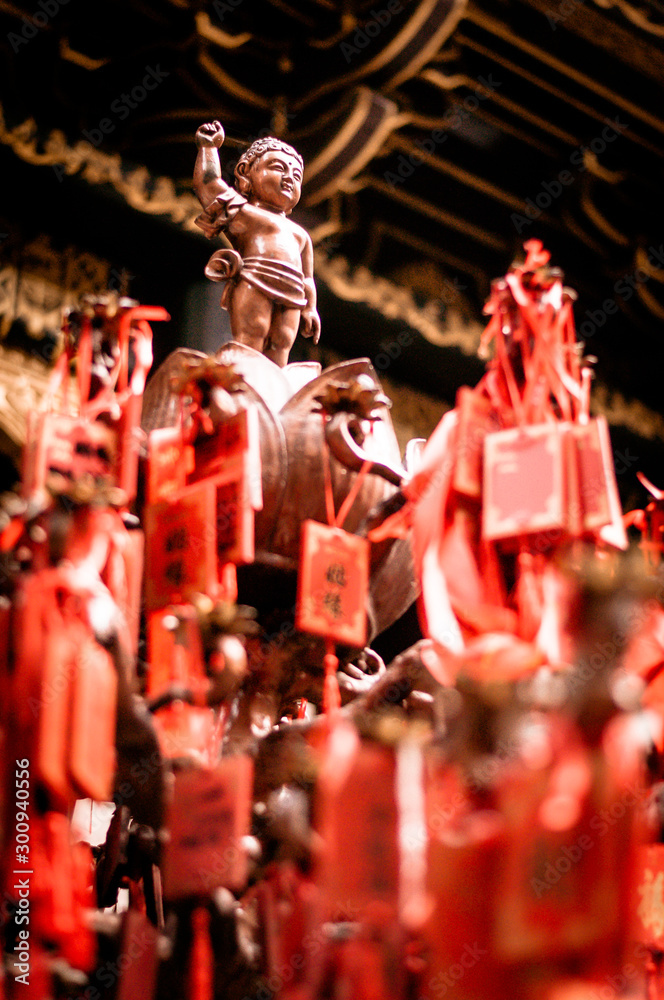 Prayers and offerings in an ancient Buddhist temple -- Chongqing,China