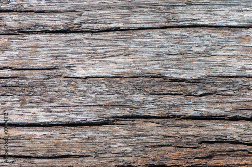 Close up of old and cracked wood texture