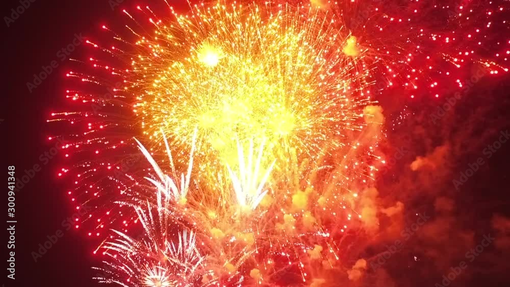 Fireworks drone night shot