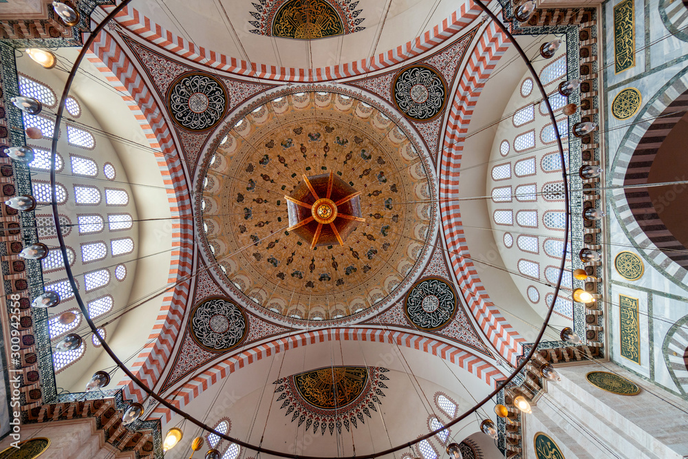 Dome of Suleymaniye Mosque in Istanbul, Turkey