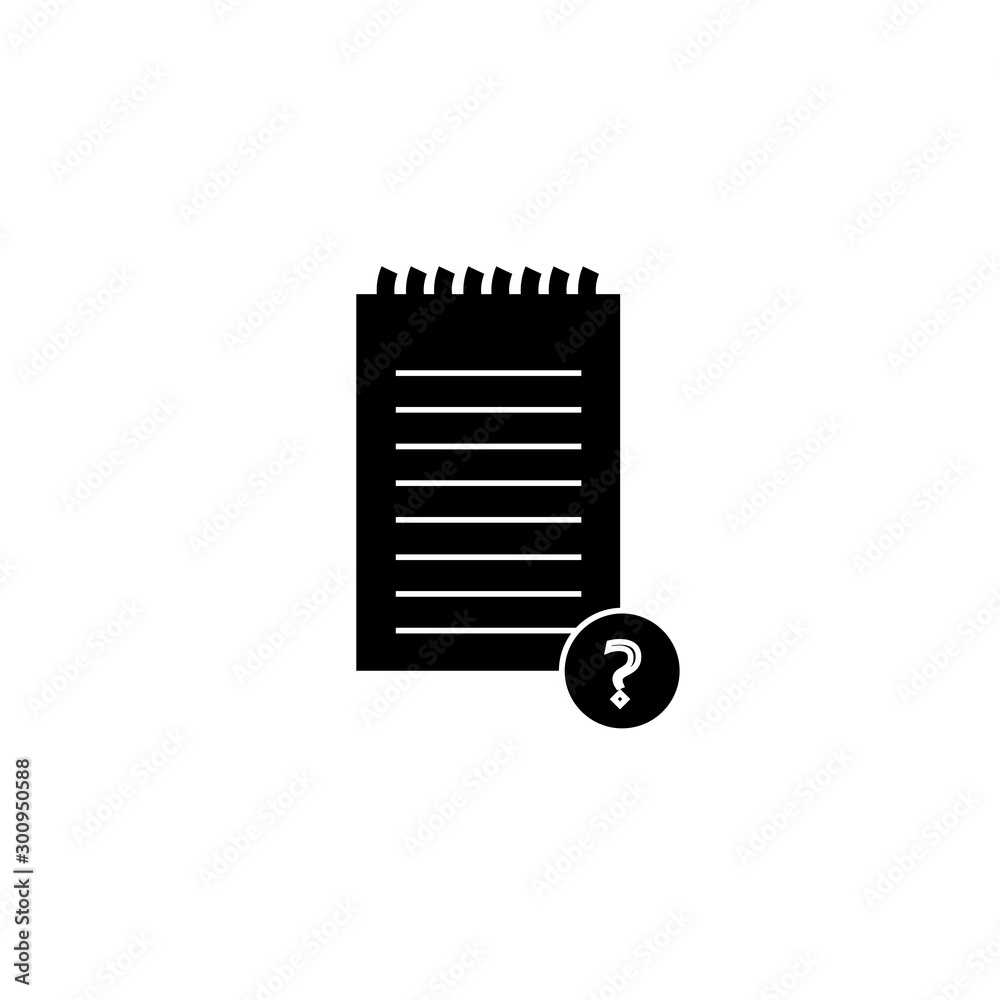 Black Unknown document icon isolated on white background. File with Question mark. Hold report, service and global search sign. Vector Illustration Black Unknown document icon isolated on white background. File with Question mark. Hold report, service and global search sign. Vector Illustration