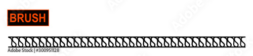 Overlock stitching brush for fashion and digital illustration.