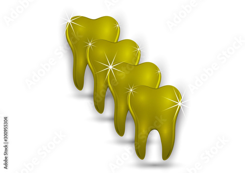Healthy tooth icon. Flat design style. Tooth simple silhouette. Modern, minimalist icon in stylish colors. Website page design element and mobile application, brochure design, banner, flyer.