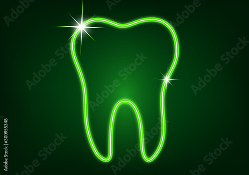 Healthy tooth icon. Flat design style. Tooth simple silhouette. Modern, minimalist icon in stylish colors. Website page design element and mobile application, brochure design, banner, flyer.