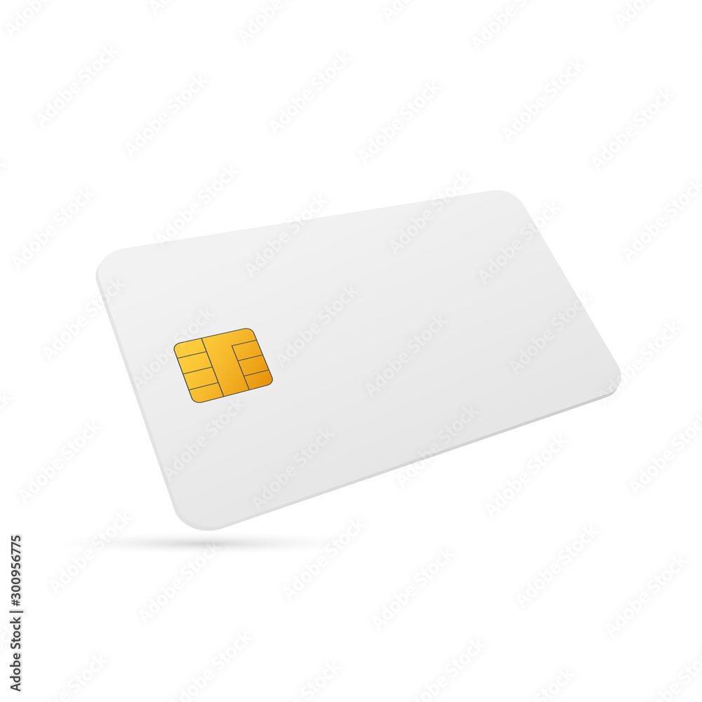 White blank shopping credit card. Credit card for finance. Vector stock illustration. White blank shopping credit card. Credit card for finance. Vector stock illustration.