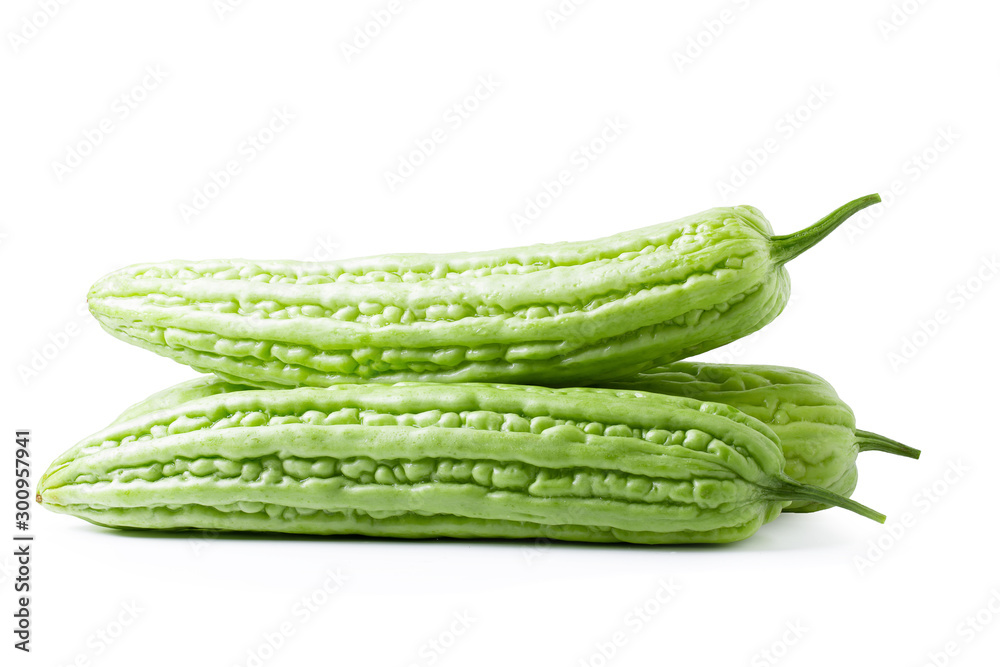 Bitter melon isolated on a white background Bitter melon isolated on a white background