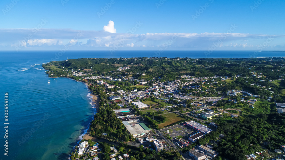 Fototapeta premium Arecibo is a municipality on the northern coast of Puerto Rico, on the shores of the Atlantic Ocean, located north of Utuado and Ciales; east of Hatillo; and west of Barceloneta and Florida. 