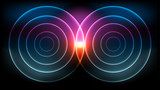 Cycle sound wave technology vector background