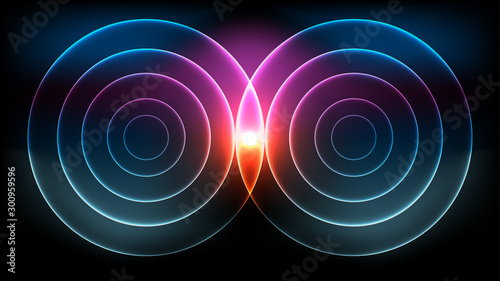 Cycle sound wave technology vector background