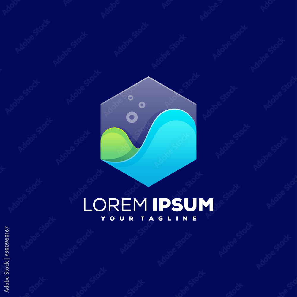 awesome wave gradient logo design awesome wave gradient logo design