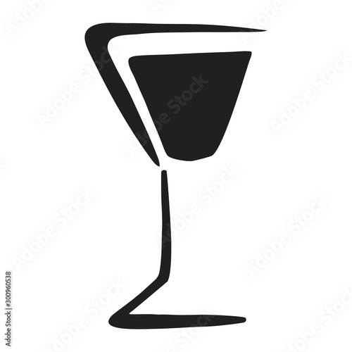 A black and white alchohilic beverage on white