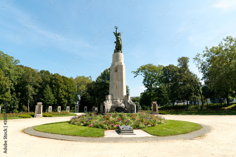 memorial statue for fallen soldiers in the Parc de la Garenne in Vannes in Brittany
