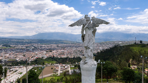 Aerial shot on overlook at Ibarra - Ecuador. Archangel 