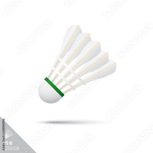 badminton shuttlecock smooth vector icon. Sports equipment symbol.