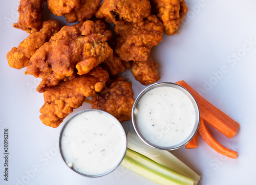 Boneless Buffalo Chicken Wings with Ranch Dressing