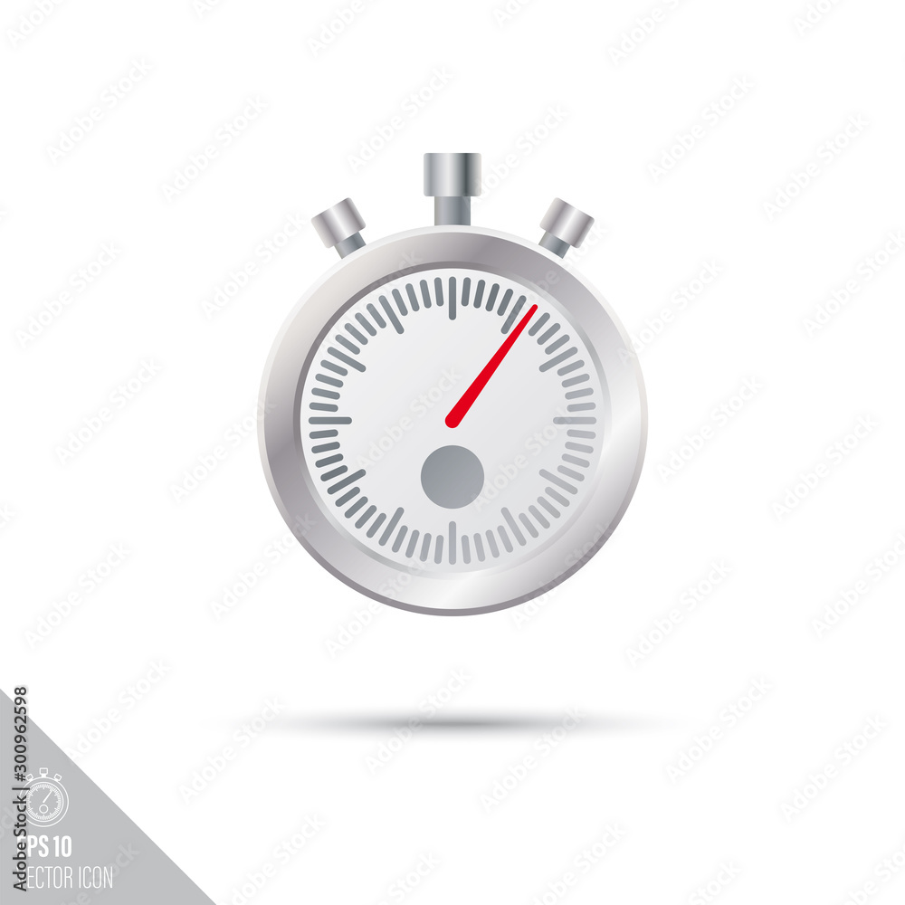 Stop watch smooth vector icon. Sports equipment symbol. Stop watch smooth vector icon. Sports equipment symbol.