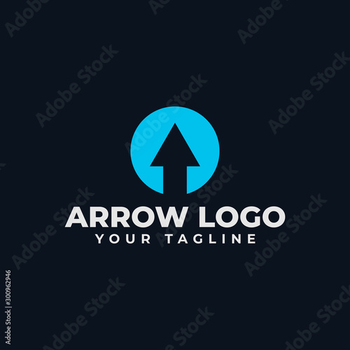 Circle Abstract Arrow, Business Logo Design Template