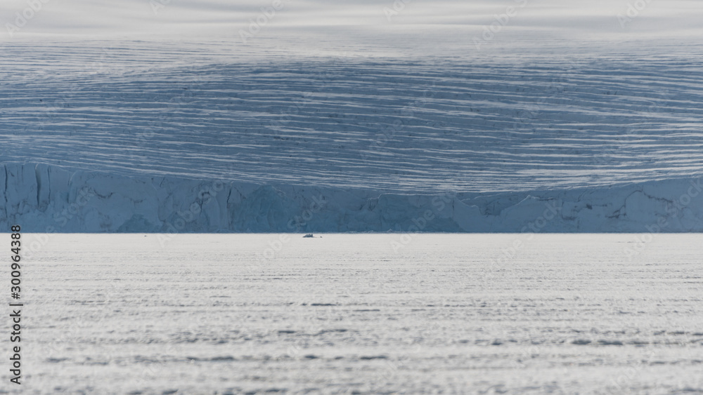 Glacier front and sea ice in the arctic Svalbard Glacier front and sea ice in the arctic Svalbard