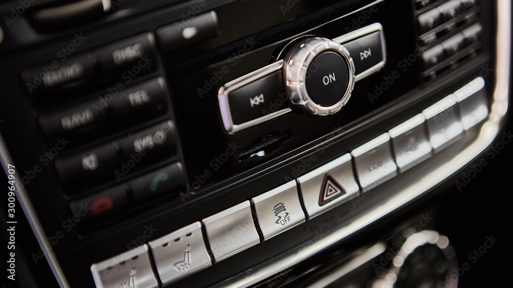 Fototapeta premium Luxury car interior details.