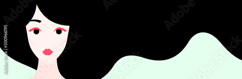 Illustration of asian woman