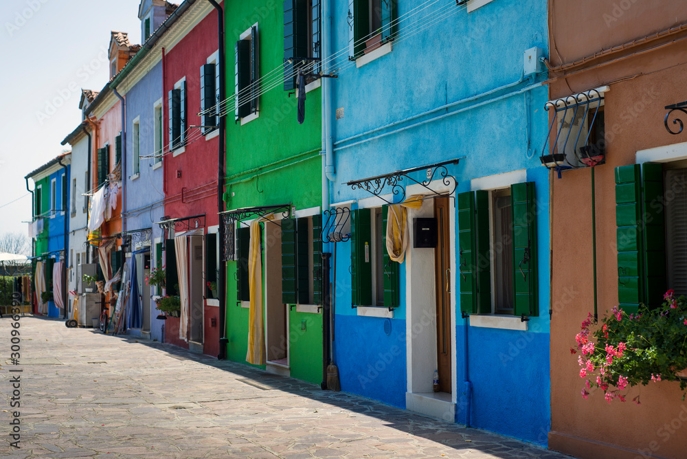 Street view of Burano - Venice