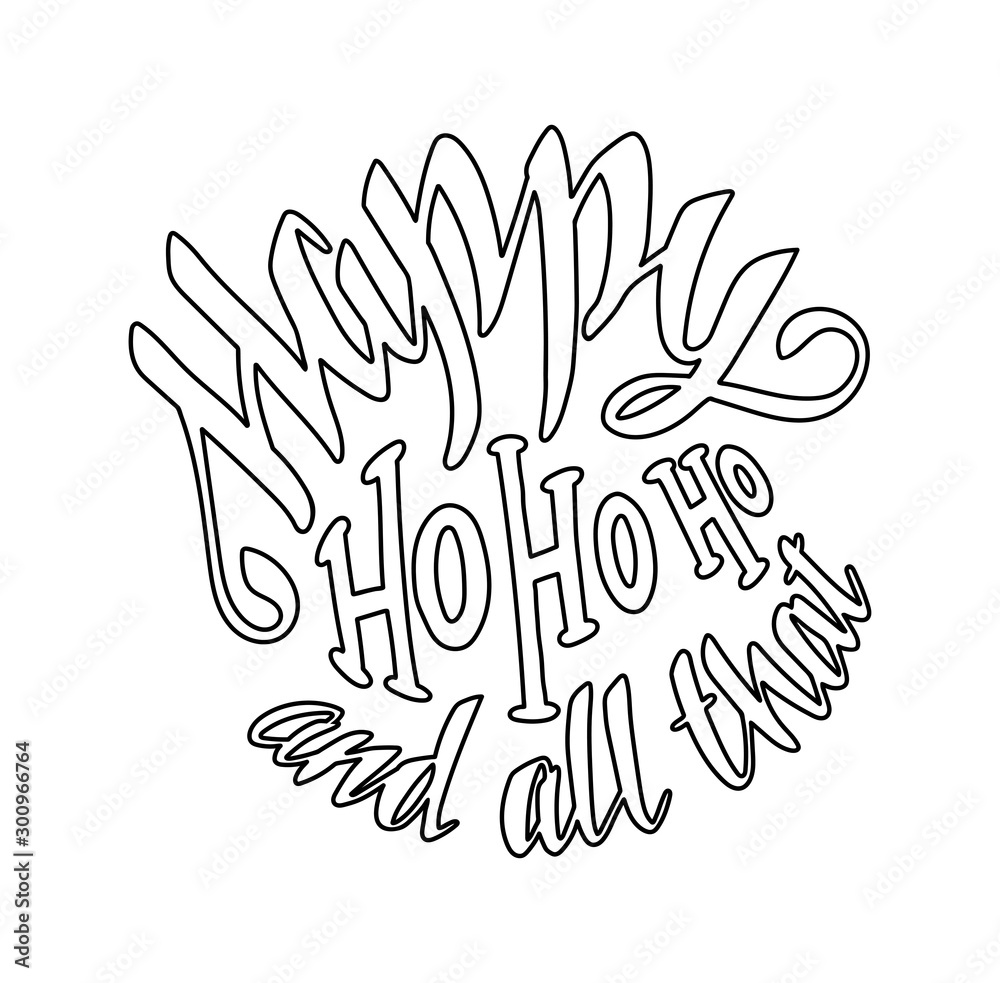 Fototapeta premium Vector hand lettering. 